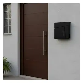 Relaxdays schwarz inkl. Zeitungsfach