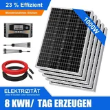 1000W Watt 12Volt Mono Solarpanel Photovoltaik Solaranlage Komplettset Solar Set Solarmodul für Balkonkraftwerk/Wohnmobil/Haus/Balkon