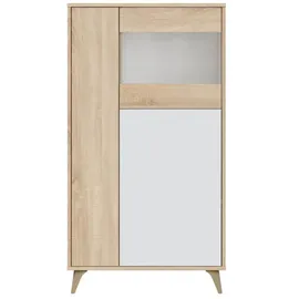 Habitdesign Kikua Plus Vitrine 77 x 33 x 142 weiß