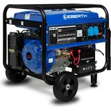 Eberth 5500 Watt Notstromaggregat Stromerzeuger Stromaggregat mit Fahrwerk, E-Start, 13 PS Benzinmotor, 4-Takt, 1-Phase, 2x 230V, 1x 12V,