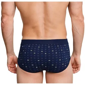 SCHIESSER Essentials Sportslips navy blau kariert M 2er Pack