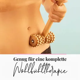 TUULI Anti Cellulite Massagegerät Massageroller Roller Maderotherapie T-Form aus Holz 1 St