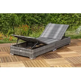 Merxx Gartenliege 195 x 73 x 26 cm grau