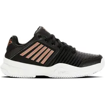 K-Swiss Court Express HB Tennis Shoe, Black/White/Rose Gold, 38 EU