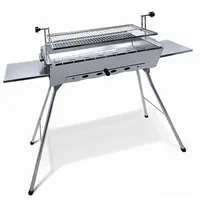 Grillpeter Mangal Edelstahl Astana 2 mm rostfrei Schaschlik Grill Rost verstellbar