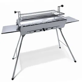 Grillpeter Mangal Edelstahl Astana 2 mm rostfrei Schaschlik Grill Rost verstellbar