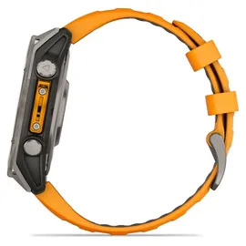 Garmin fenix 8 AMOLED 47 mm sapphire, graphit / titanium titan mit QuickFit Silikon-Armband 26 mm
