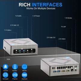 alpha38 it Mini-PC Intel Core i7 10. Gen 4,7 GHz 16 GB RAM 512 GB SSD