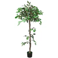 Decovego Künstlicher Ficus Benjamin, Kunstpflanze 160 cm