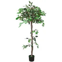 Decovego Künstlicher Ficus Benjamin, Kunstpflanze 160 cm