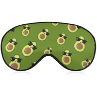 Avocado mit dunkler Brille, Schlafaugenmaske, Augenschutz mit verstellbarem Riemen, Augenbinde für Flugzeugreisen