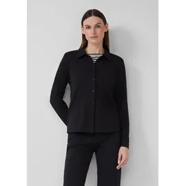 s.Oliver Hemdbluse elastische Jerseybluse Schwarz 34
