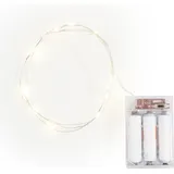 VBS LED-Lichterkette 1 m Transparent 10 LEDs Weiß