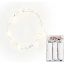 VBS LED-Lichterkette 1 m Transparent 10 LEDs Weiß