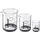Westmark Messglas-Set 3tlg., 50, 100, 250 ml, transparent, H:10cm, Borosilikatglas, Silikon, Messbecher, Skalen in ml, Tbsp, tsp und fl oz
