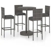 vidaXL Gartenbar-Set 5-tlg. Grau