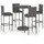 vidaXL Gartenbar-Set 5-tlg. Grau