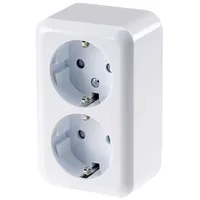 ChiliTec Doppelsteckdose Weiß 2 St.