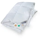 Bettenhaus Breuer Daunenbettdecke Daunendecke warme premium Daunen Bettdecke 135x200 Daunenpass 850g, Füllung: 90% Daunen, 10% Federn, Bezug: 100% Baumwolle, Allergikergeeignet weiß