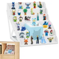 ZHSHX für Tonie Regal, Magnetisches Toniebox Regal für 30-50 Tonie Figuren + Toniebox für Mädchen und Jungen für Tischplatte oder Schrank zum Spielen und Sammeln,Weiß