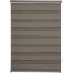Ondeco Doppelrollo Just Klemmfix  Seitenzugrollo Blickdicht Klemmfix Farbe: Braun, Größe: 80x160 cm
