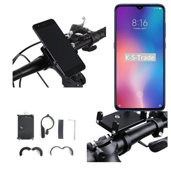 K-S-Trade für Xiaomi Mi 9 Smartphone-Halterung, (Handyhalterung das Fahrrad Halter Lenkstange Fahrradhalterung) schwarz