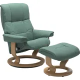 Stressless "Mayfair", mit Classic Base, Größe S, M & L, Gestell Eiche, grün 75 cm x 99 cm x 73 cm