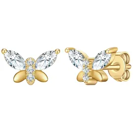 Rafaela Donata Ohrstecker-Set RD5034 Gelbgold/Weiß 925 7,5