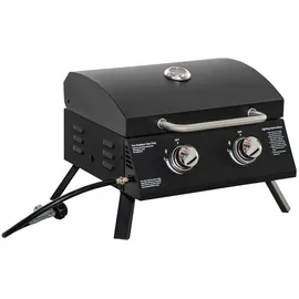 Outsunny Tischgrill Gasgrill Schwarz
