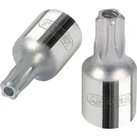 KS Tools 1/4" CHROMEplus Bit-Stecknuss Fünfstern, Stirnlochbohrung,TS15
