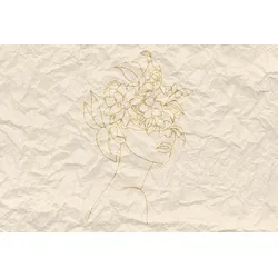 Fototapete LIVING WALLS "ARTist Paper Face", beige, B:4m L:2,7m, Vlies, Tapeten, Vlies, Wand, Schräge