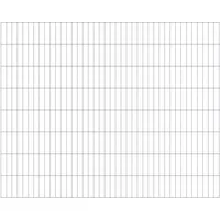 GAH Alberts ALBERTS Doppelstabmattenzaun "Doppelstab-Gittermatte 6/5/6" LxH: 200x160 cm Gr. H/L: 160cm x 2 m, grau (feuerverzinkt)