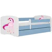 Raumhirsch furniture Kinderbett, Blau, Holzwerkstoff, Holzwerkstoff, 1 Schubladen, 80x180