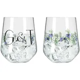 Ritzenhoff & Breker Ritzenhoff Gläserset - Gin Botanic Lights 2tlg. Kristall, Kristalloptik Bunt