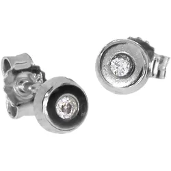 Paar Ohrstecker OSTSEE-SCHMUCK "Ostsee-Schmuck Ohrstecker Nea Ohrstecker Nea", weiß, Ohrringe, Damen, 5,0mm rund, Weißgold 333