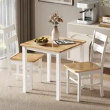 Homcom Küchentisch 69 x 75 x 69 cm Eiche beige/braun