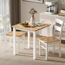Homcom Küchentisch 69 x 75 x 69 cm Eiche beige/braun