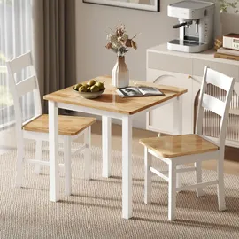 Homcom Küchentisch 69 x 75 x 69 cm Eiche beige/braun