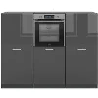 Vicco Küchenzeile R-Line 180 cm Anthrazit Hochglanz