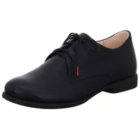 THINK! Damen AGRAT leder gefütterte, nachhaltige Schnürhalbschuhe, 0000 Schwarz,43 EU - 43 EU