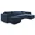 petits-meubles U-Sofa Cord 5-Sitzer Blau