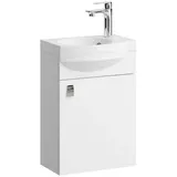 Planetmöbel Waschtisch Waschtischunterschrank 40cm weiß weiß 40 cm x 60 cm x 29 cm