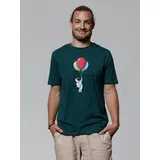 wat? APPAREL T-Shirt Little Balloon Astronaut in Dunkelgrün | Gr.: 54
