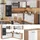 Vicco Winkelküche L-Form 237 x 247 cm Weiß Hochglanz/Eiche
