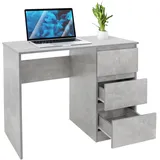 ML-Design Schreibtisch 90x76x50 cm Grau