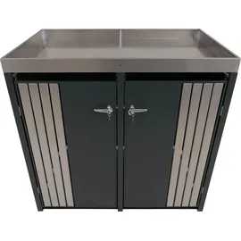 MCW Mülltonnenverkleidung O67 125 x 84 cm anthrazit