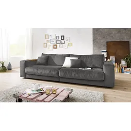 Candy Big-Sofa 3C CANDY "Enisa II", grau, B:290cm H:86cm T:127cm, 85% Polyester, 15% Viskose, Sofas, Big-Sofa, incl. 1 Flatterkissen, Wahlweise mit Flecken-Schutz-Bezug Easy care