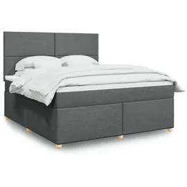 vidaXL Boxspringbett 180 x 200 cm Dunkelgrau