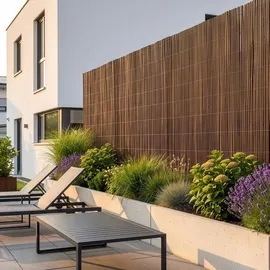 casa.pro Sichtschutzmatte 180 x 500 cm Braun Weide