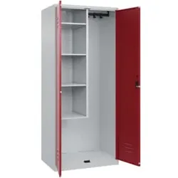 C+P Putzmittel-Spind Classic PLUS, 2 Abteile, 1850x800x500mm, 7035/3003 Verschluss Zylinderschloss